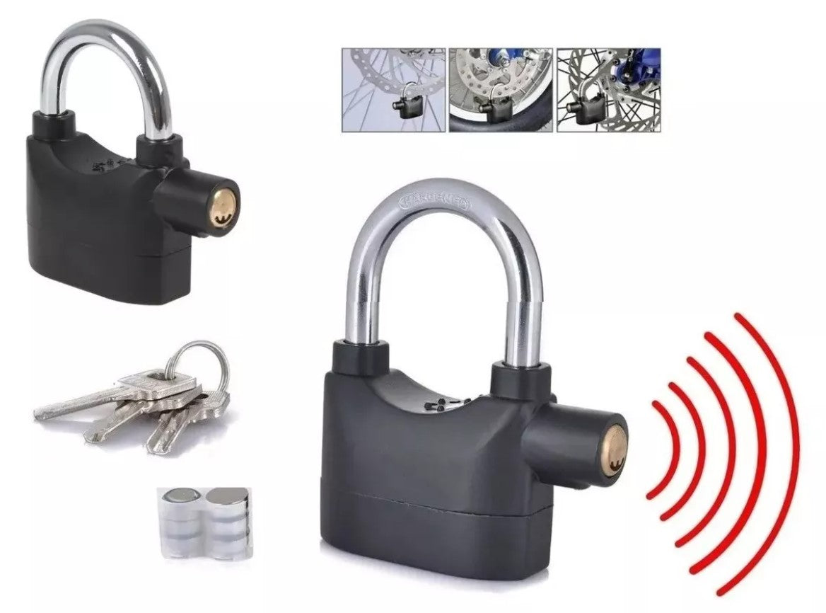 🔐CANDADO CON ALARMA PARA MOTO🔐